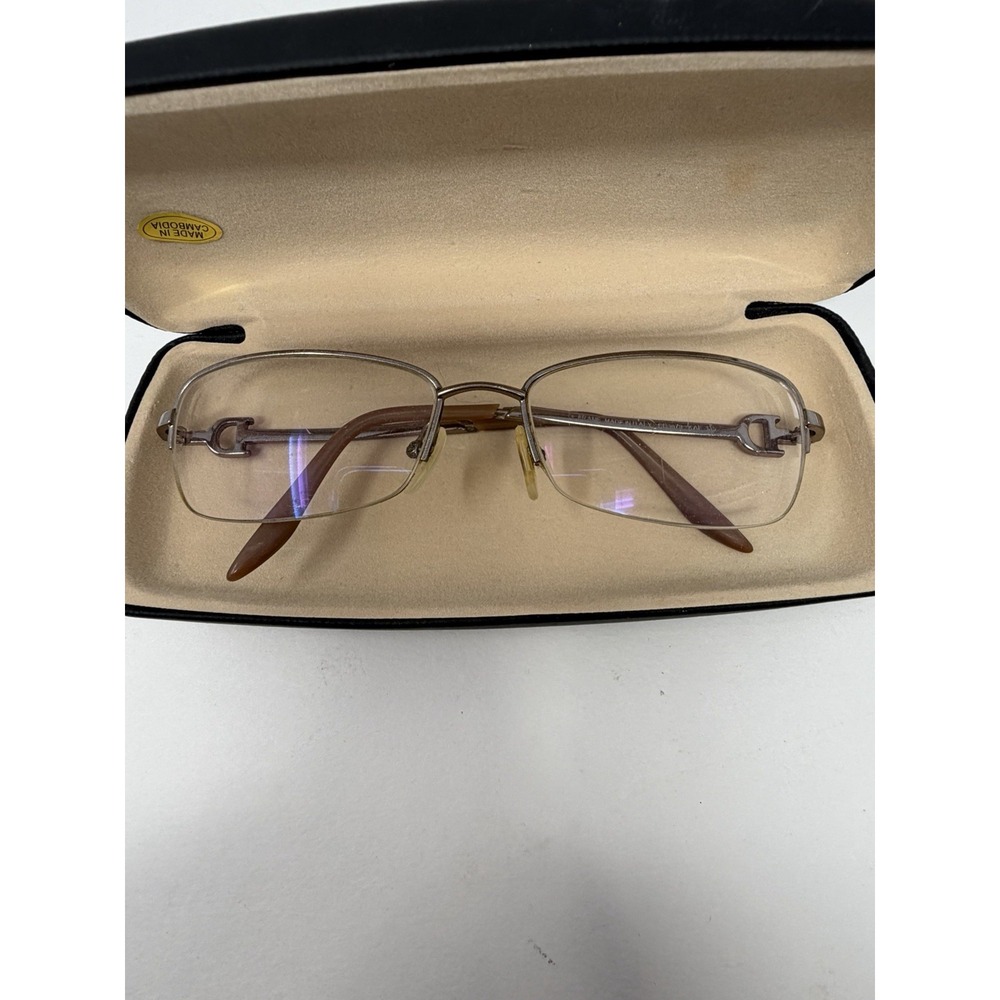Vintage Christian Dior CD3679 KAF 135 Eyeglass Frames Italy Silver/Gold 51-17